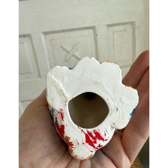 Vintage MCM Ceramic Nodder Bobber Head Cat Kitty Spatter Painted - Picture 4 of 10